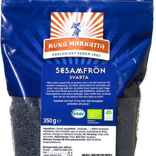 Kung Markatta Svarta Sesamfrön KRAV 350 g