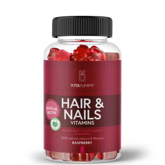 VitaYummy Hair & Nails Raspberry 60 gummies