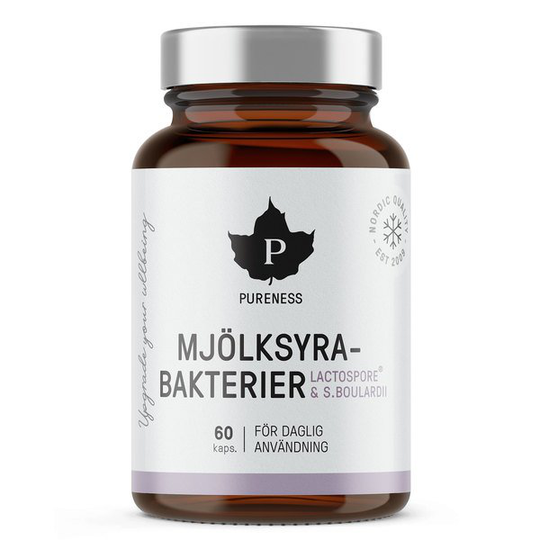 Pureness Mjölksyrabakterier + Boulardii 60 kapslar