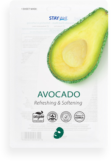 Stay Well Vegan Sheet Mask Avocado 20 g