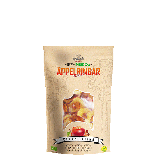 Ekologiska Äppelringar Med Kanel, 50 g
