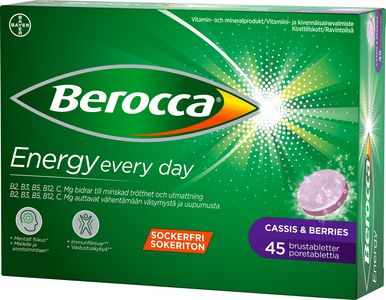 Berocca Energy Cassis & Berries Brustabletter 45 st