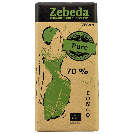 Zebeda Chocolate Ekologisk Mörk Choklad 70%, 100 g