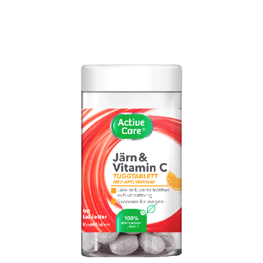 Active Care Järn tuggtablett, 90 tabletter