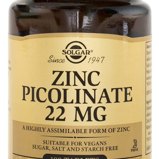 Solgar Zinc Picolinate 22 mg 100 tabletter