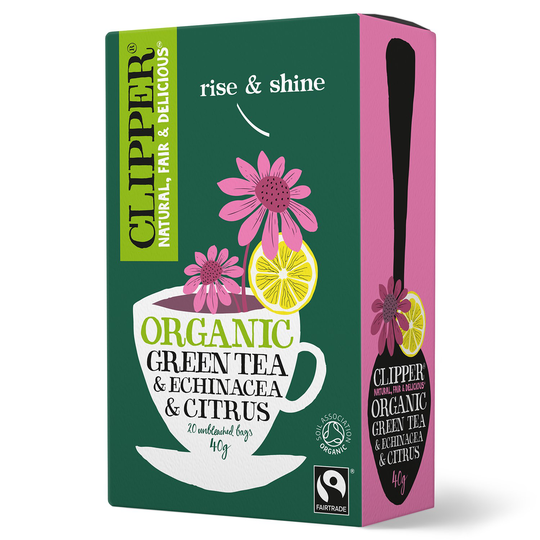 Clipper Grönt Te med Citrus & Echinacea, 20 påsar