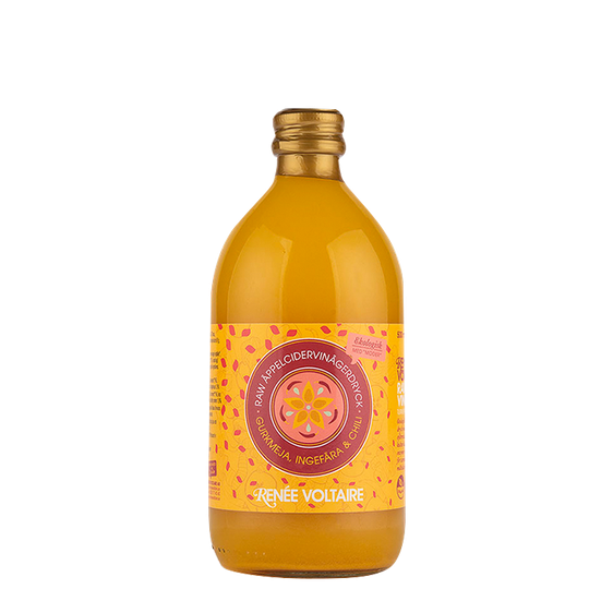 Raw Äppelcidervinägerdryck -Gurkmeja, Ingefära & Chili, 500 ml