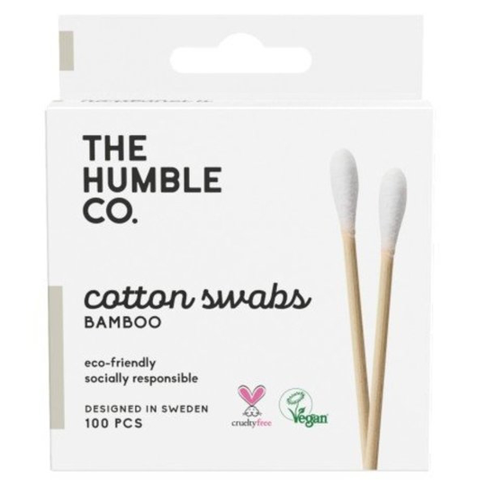 The Humble Co. Humble Natural Cotton Bomullspinnar Vit 100 st
