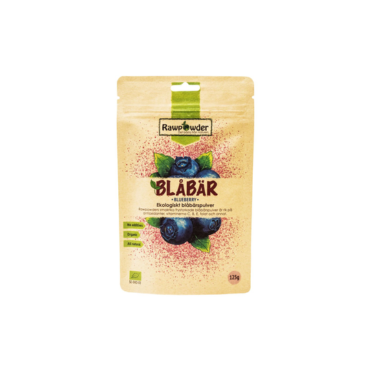 Rawpowder Ekologiskt Blåbärspulver, 125 g