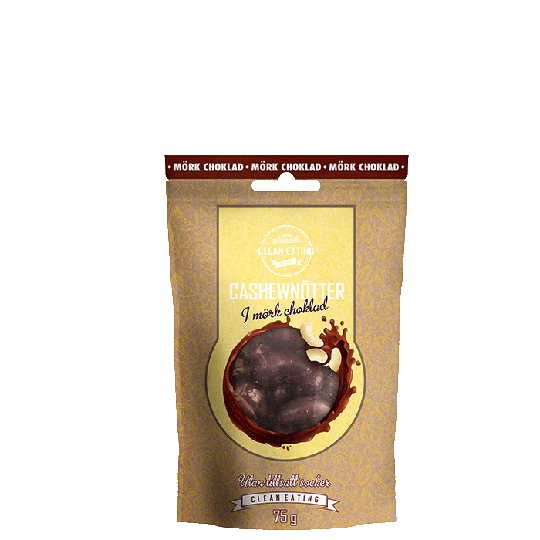 Cashewnötter i mörkchoklad, 75 g