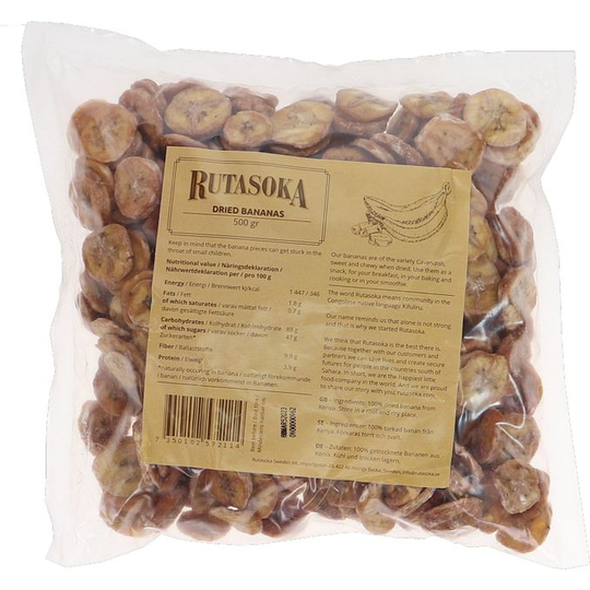 Rutasoka Torkad Banan 500g