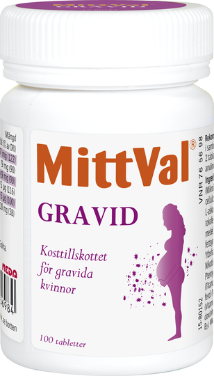 MittVal Gravid tablett 100 st