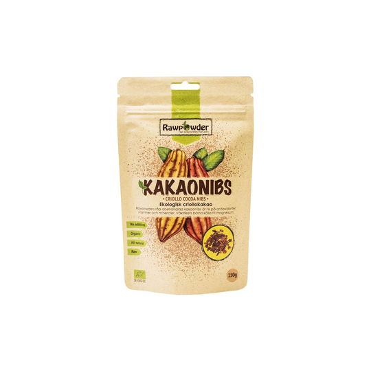 Rawpowder Ekologiska Kakaonibs Criollo, 150 g