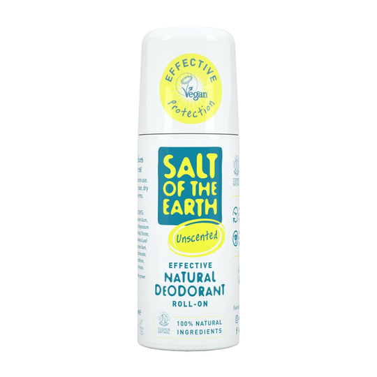 Salt of the Earth Unscented Natural Roll-On Deodorant, 75 ml