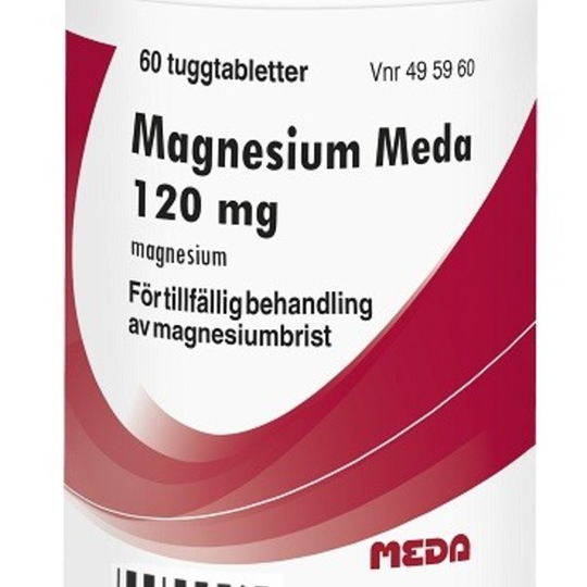 Magnesium Meda, tuggtablett 120 mg 60 st