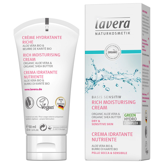 Lavera Basis Sensitiv Rich Moisturising Cream, 50 ml