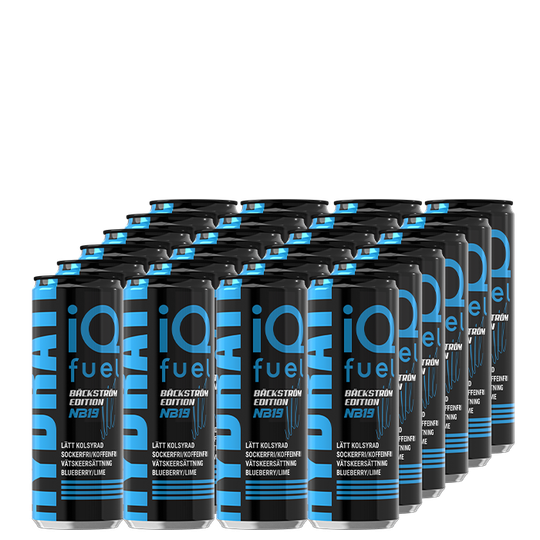 24 x iQ Fuel Hydrate Bäckström, 330 ml, Blueberry/Lime
