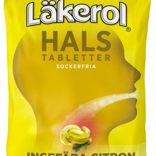 Läkerol Hals Ingefära Citron 65 g