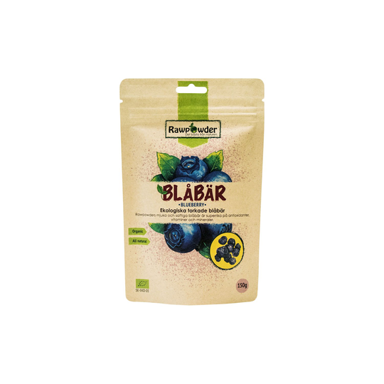 Rawpowder Ekologiska Blåbär Torkade, 150 g
