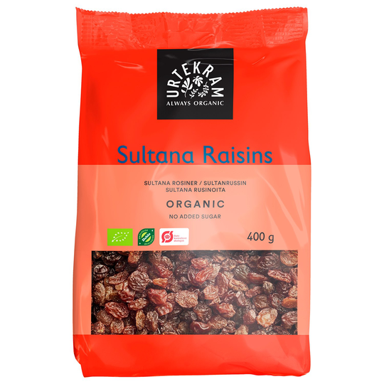 Urtekram Food Ekologiska Sultanrussin, 400 g
