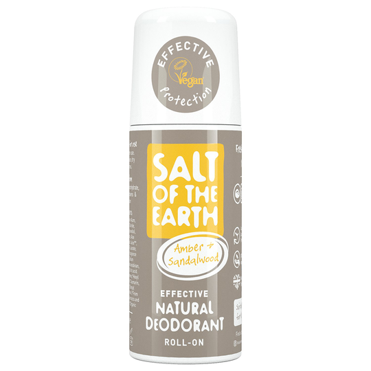 Salt of the Earth Amber & Sandalwood Natural Roll-On Deodorant, 75 ml