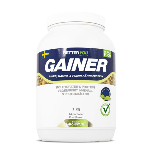 BETTER YOU Better You Whole Food Gainer 1kg Päron & Vanilj