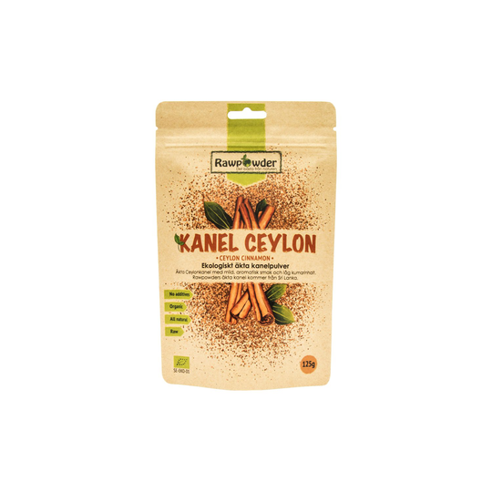 Rawpowder Ekologiskt Äkta Kanelpulver Ceylon, 125 g