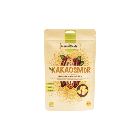 Rawpowder Ekologiska Kakaosmörskivor Criollo, 225 g