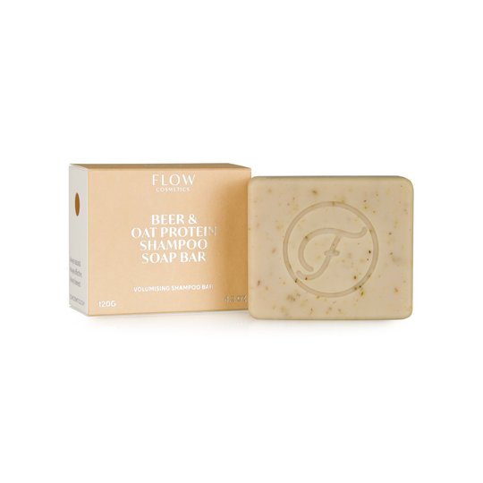 Flow Cosmetics Ekologisk Schampotvål Öl & Havreprotein, 120 g