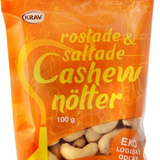 Saltå Kvarn Rostade och Saltade Cashewnötter 100 g
