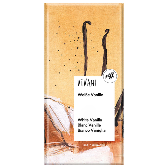 Vivani Ekologisk Vit Choklad med Vanilj, 80 g