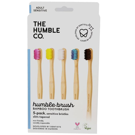 The Humble Co. Eko Tandborstar Adult Sensitive 5-pack
