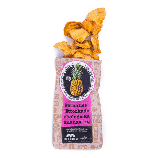 Nathalies Ekologisk Lättorkad Ananas, 35 g