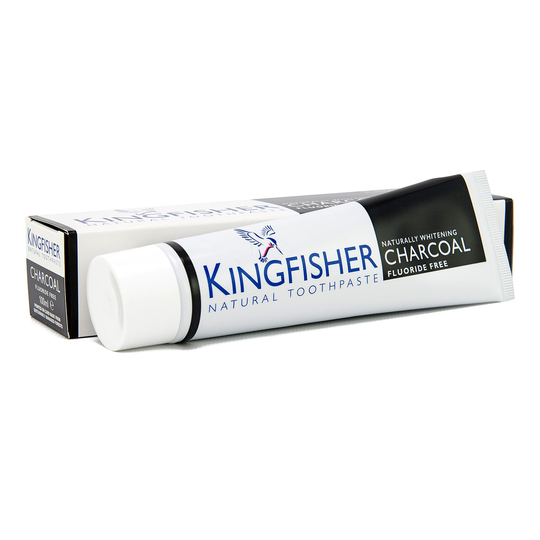 Kingfisher Naturlig Fluorfri Tandkräm Aktivt kol, 100 ml