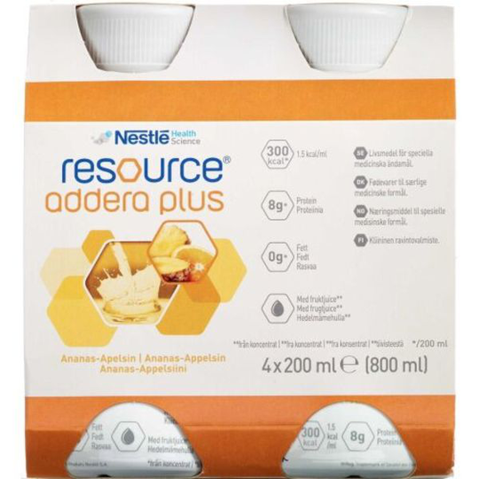 Resource Addera Plus Ananas-Apelsin 4 x 200 ml