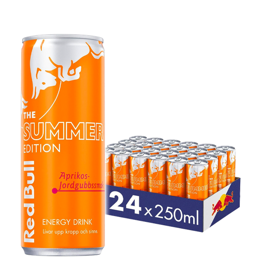 24 x Red Bull Energidryck, 250 ml, Apricot Edition