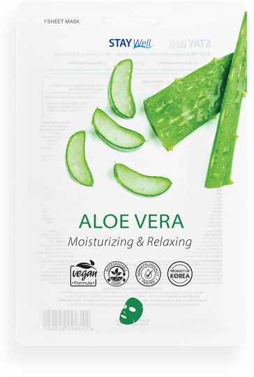 Stay Well Vegan Sheet Mask Aloe 20 g