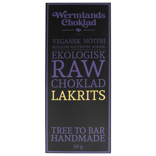 WermlandsChoklad Ekologisk Rawchoklad Lakrits 73%, 50 g