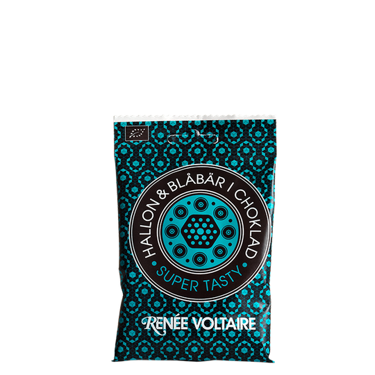 Hallon & Blåbär i Choklad, 55 g