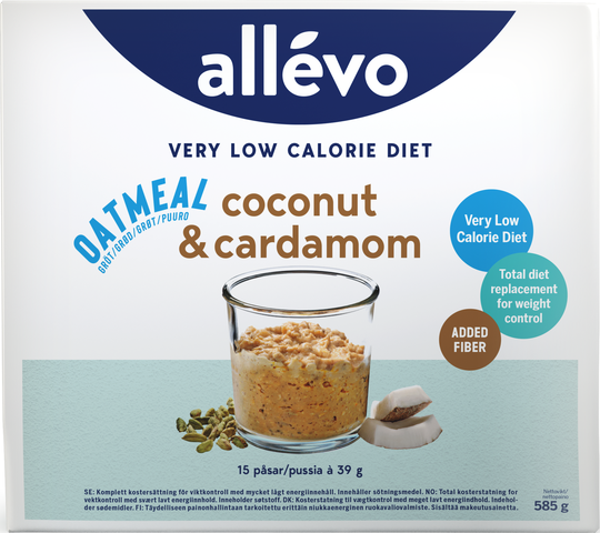 Allévo Oatmeal, Coco/Card, VLCD 15 st