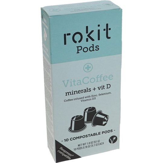 Rokit Pod Kaffe Med Mineraler Och D-Vitamin Kapslar