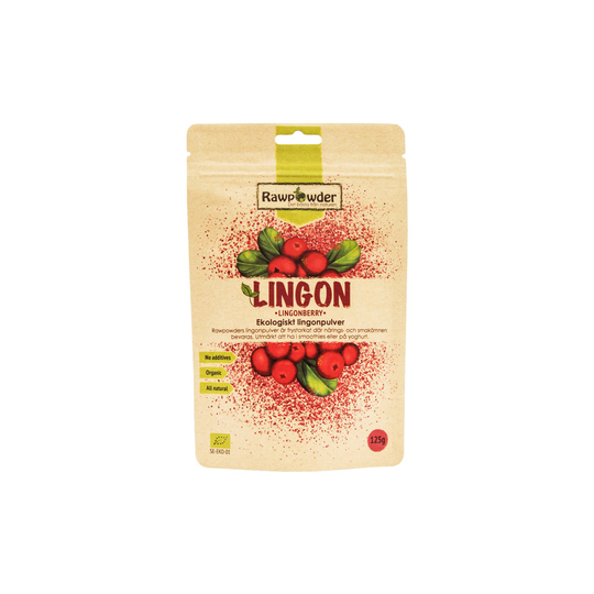 Rawpowder Ekologiskt Lingonpulver, 125 g