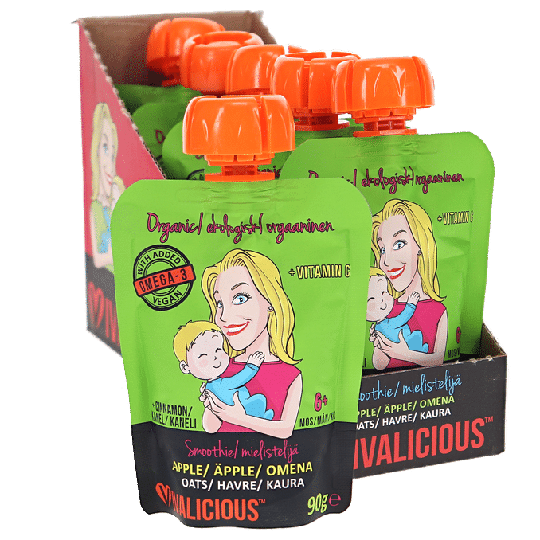 Vivalicious Eko Baby Smoothie - Äpple&Kanel 6-pack