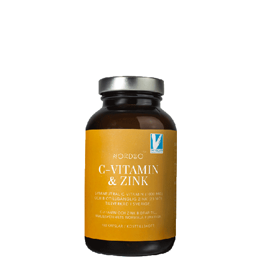 Nordbo C-vitamin & Zink, 100 kapslar