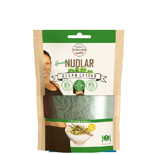Clean Nudlar Spenat, 300 g