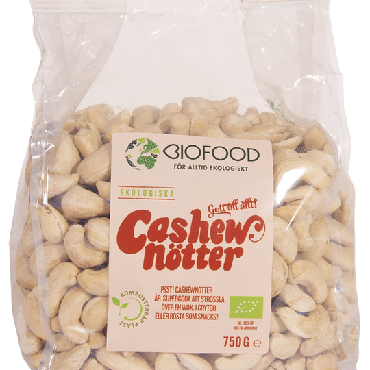 Biofood Cashewnötter 750 g