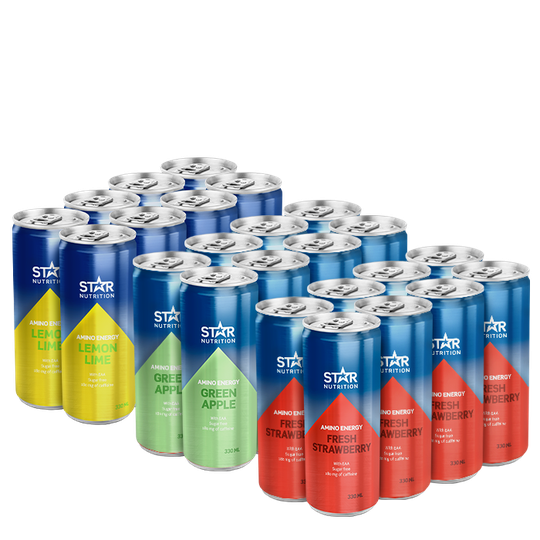 24 x Star Nutrition Amino Energy, 330 ml, Mixade smaker