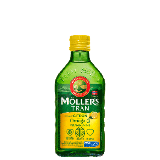 Möllers Tran, citronsmak, 250 ml