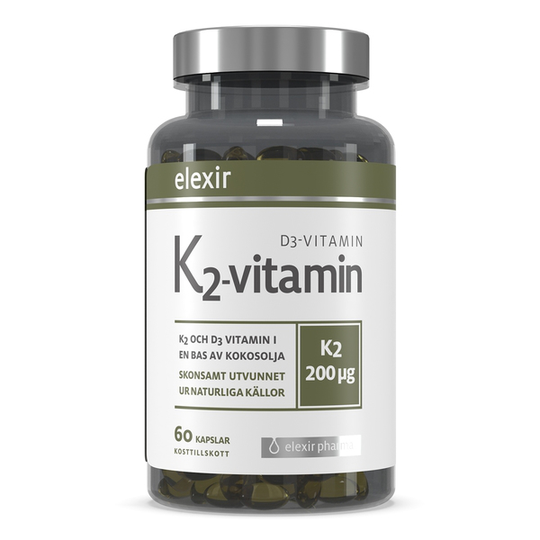 Elexir Pharma Elexir K2-vitamin D3-vitamin 60 kapslar