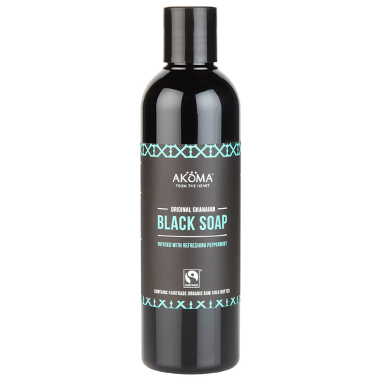 Akoma Authentic Ghanaian Liquid Black Soap - Peppermint 500 ml